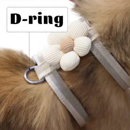 "D-Shaped Cat Harness - Adjustable, Comfortable, and Secure Pet Vest for Cats and Small Pets"