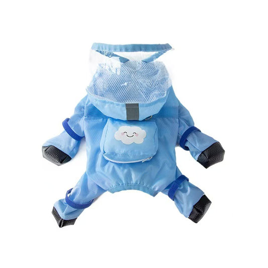 "Waterproof Pet Raincoat - Lightweight, Adjustable, and Reflective Dog & Cat Rain Jacket - Available in Various Sizes and Colors"